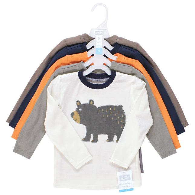 Hudson Baby Baby Long Sleeve T-Shirts, Woodland, 12-18 Months