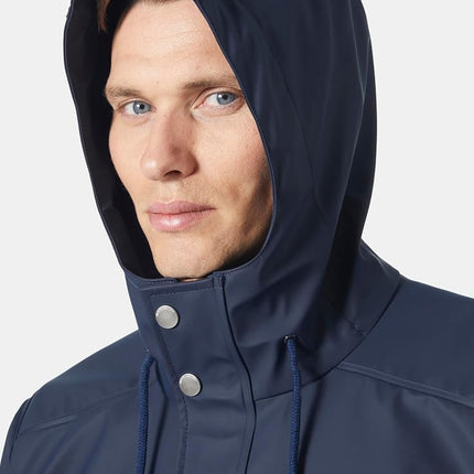 Helly Hansen Men's Moss Rain Coat, Navy, M