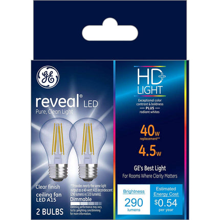 G E Lighting 92225 GE, 2 Pack, LED4DFA15-Grvl-2, 4