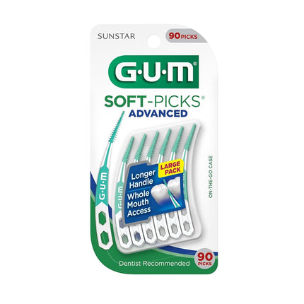 GUM-6505A Soft-Picks Advanced Palillos dentales, 90 unidades (paquete de 3)
