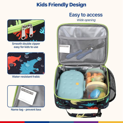 Bagseri Kids Lunch Bag with Ice Pack - Insulated Kids Lunch Box for School