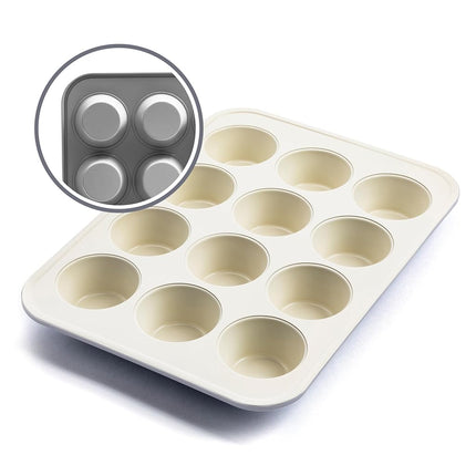 GreenLife 12-Cup Muffin Pan, Healthy Ceramic Nonst