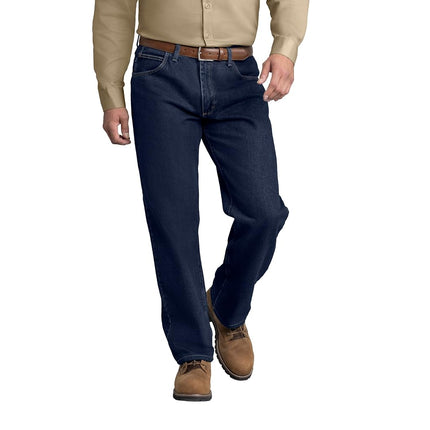 Red Kap Men's Relaxed Fit Jean, Prewashed Indigo, 
