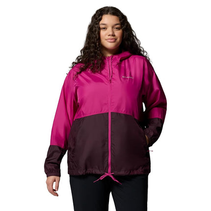 Columbia womens Flash Forward II Windbreaker, Fuchsia/Moonvista, S