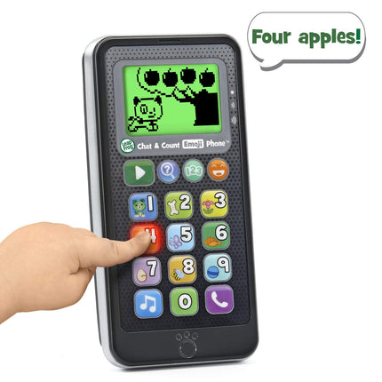 Teléfono Emoji Chat & Count de LeapFrog, negro