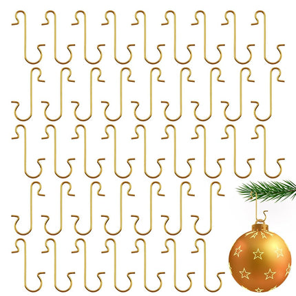 200 Pack Gold Ornament Hooks - Christmas Tree Deco