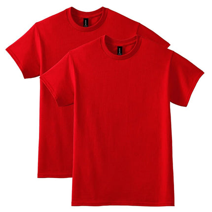 Gildan Men's DryBlend Adult T-Shirt, 2-Pack, Red, 