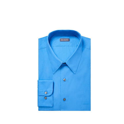 Van Heusen Men's Tall Dress Shirt Big Fit Poplin, Pacifico, 18.5" Neck 32"-33" Sleeve