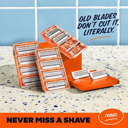 Dollar Shave Club | Kit de afeitado de viaje | 4 cartuchos de recambio Swift Rinse, 1 mango, 1 tapa para maquinilla