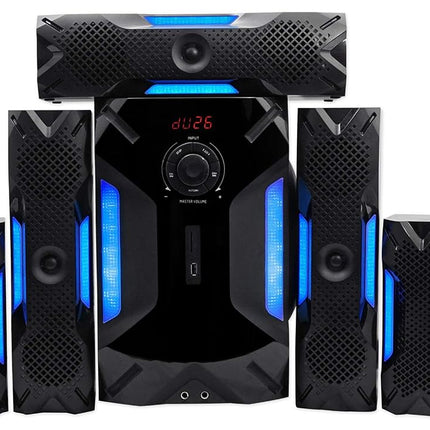 Rockville HTS56 1000w 5.1 Channel Home Theater System/Bluetooth/USB+8" Subwoofer
