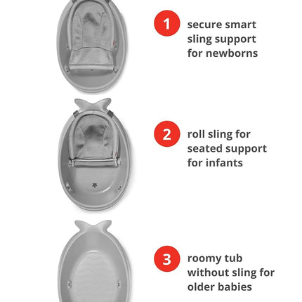 Skip Hop Moby Smart Sling 3-Stage Bathtub - Grey