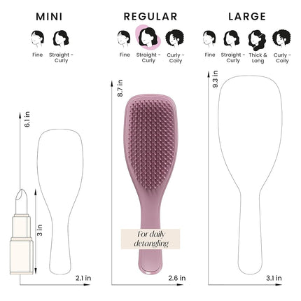 Tangle Teezer Plant-Based Ultimate Detangler Brush, Dry & Wet Hair Brush, Eliminates Knots & Reduces Breakage for All Hair Types, Earthy Purple
