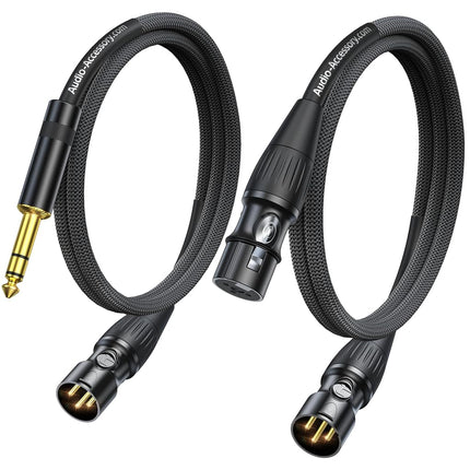 AA AUDIO ACCESSORY XLR Male to 1/4 Cable with XLR 