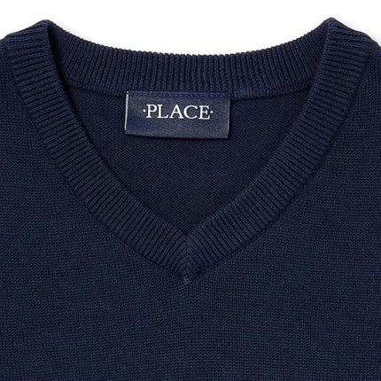 The Children's Place Chaleco de suéter con cuello en V para niños, Tidal Single, Extrachico