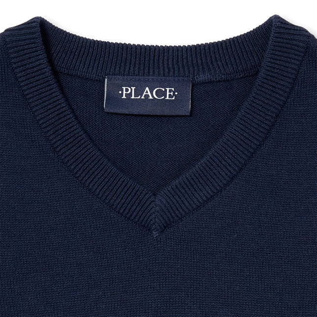 The Children's Place Boys' V-Neck Sweater Vest, Tidal, Small