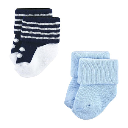 Hudson Baby Chaussettes en éponge et en coton riche pour nouveau-né, garçon ourson, lot de 8, 6-12 mois
