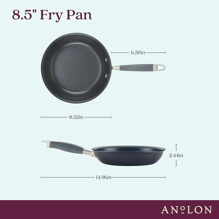 Anolon Advanced Home Hard Anodized Nonstick Frying Pan/Skillet, 8.5 Inch, Moonstone