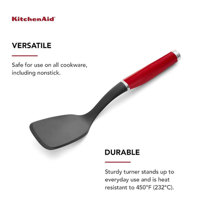 KitchenAid Classic Solid Turner, Black, 13.5X 3.3 Inch