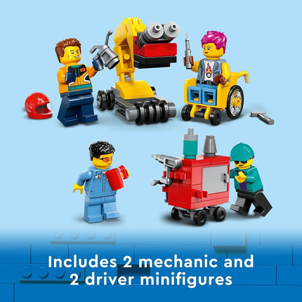 LEGO City Custom Car Garage 60389, Toy Set with 2 Customizable Cars, Mechanic Workshop and 4 Mini Figures, Birthday Gift Idea for Boys and Girls from 6 Years