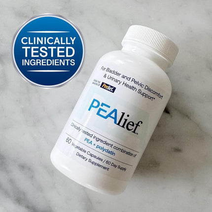 PEAlief Pea + Polydatin – New Bladder & Urinary Comfort Support with Clinically Tested Ingredient Combination — One Pill Per Day, 60 Day Supply