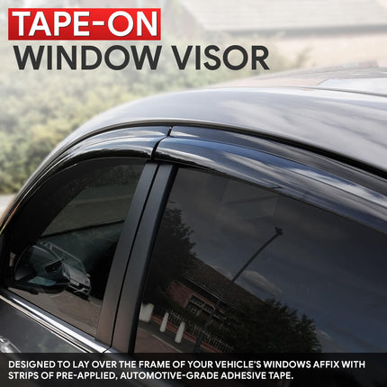 DNA Motoring Visera deflectora para ventana delantera, trasera, izquierda, derecha, protector de lluvia/sol compatible con Sorento 2016-2020, WVS-247