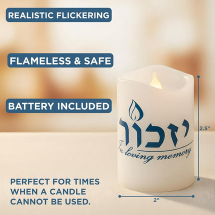 Rite Life Rite Lite CYW-1 2.5 in. LED Flameless Yizkor Memorial Candle - Pack of 6