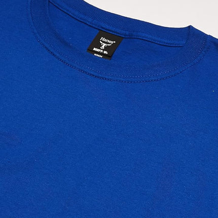 Hanes Men's Beefy Long Sleeve Shirt, Deep Royal, M
