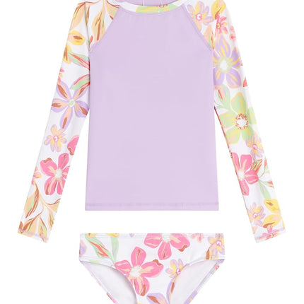 Conjunto de natación de dos piezas Kanu Surf River de manga larga con protección UV 50+ para niña, Daria Lavender, 6