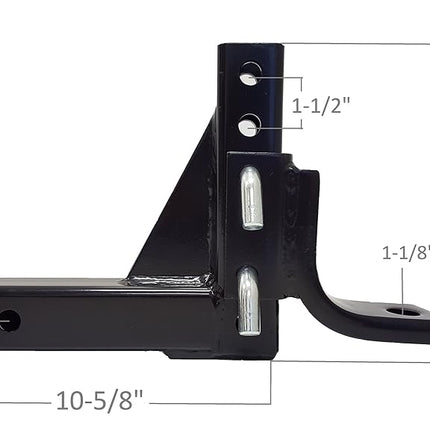 MaxxHaul 70067 Trailer Hitch - 8-Position Adjustable Ball Mount Tow Hitch - 5000 lbs. GTW Capacity, Black