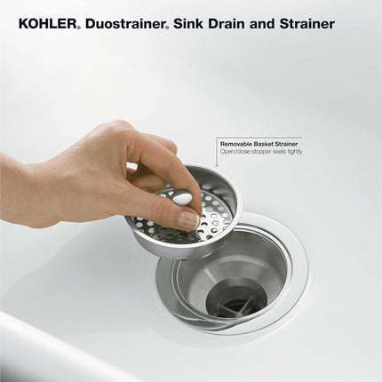 KOHLER K-8801-BN Duostrainer Sink Strainer, Vibrant Brushed Nickel