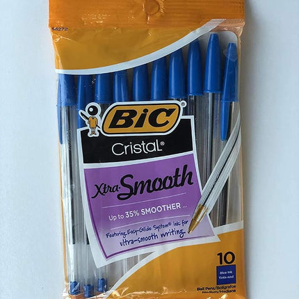 BIC Cristal Xtra Smooth Ball Pen Combo Set: Set Includes 10 Black, 10 Blue, and 10 Red. by BIC