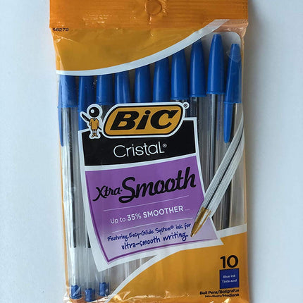 BIC Cristal Xtra Smooth Ball Pen Combo Set: Set Includes 10 Black, 10 Blue, and 10 Red. by BIC