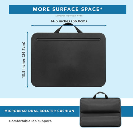 LapGear Compact Lap Desk - Black - Fits up to 13.3 Inch Laptops - Style No. 43108