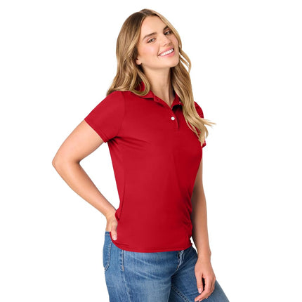 Hanes Sport Women's Cool DRI Performance Polo,Deep Red,Large