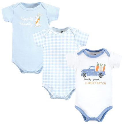 Hudson Baby Baby Cotton Bodysuits, Carrot Patch Tr