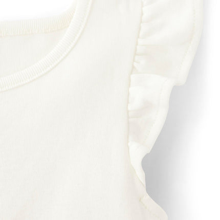 Gymboree Girls' and Toddler Embroidered Short Sleeve Dress, Simply White Chambray, 7