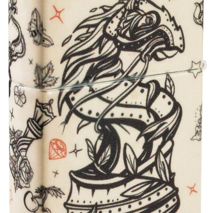 Zippo Windproof Lighter, Chess, 540°, Colour Image, Refillable, Reusable, Windproof Design, Gift Box, Made in USA