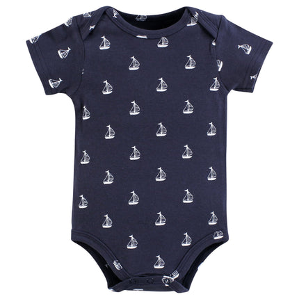 Hudson Baby Unisex Baby Cotton Bodysuits, Nautical Anchor, 18-24 Months, Nautical Anchor, 18-24 Months