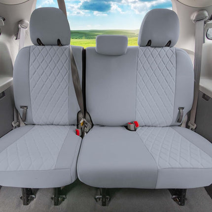FH Group Custom Fit Neoprene Seat Covers for 2011-2020 Toyota Sienna with Water Resistant Neosupreme Insert - 3rd Row Solid Gray