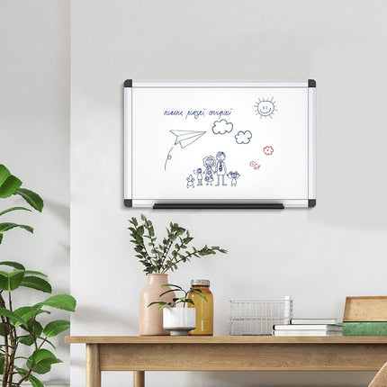VIZ-PRO Magnetic Whiteboard/Dry Erase Board, 18 X 12 Inches, Includes 1 Eraser & 2 Markers & 4 Magnets…