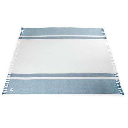 Manta de playa BEACH STATE Oceanside, 66" x 80", manta de pícnic premium 100% algodón, toalla de playa extragrande con flecos, accesorios de playa boho (rayas High Tide)