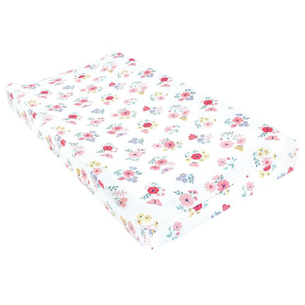 Hudson Baby Unisex Baby Changing Pad Cover, Butterfly Floral, One Size