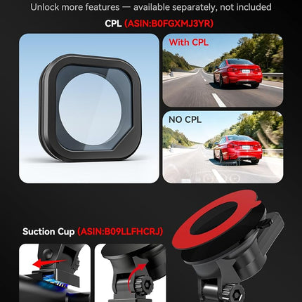 REDTIGER F17 4K 3CH Dash Cam, STARVIS 2 IMX675 HDR, 64GB Card, 5.8GHz WiFi