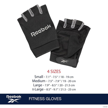 Reebok Classic Gloves for Men and Women - Breathable, Lightweight, Fitness and Weightlifting Gloves for Workout, Crossfit, Cycling and Home Exercise