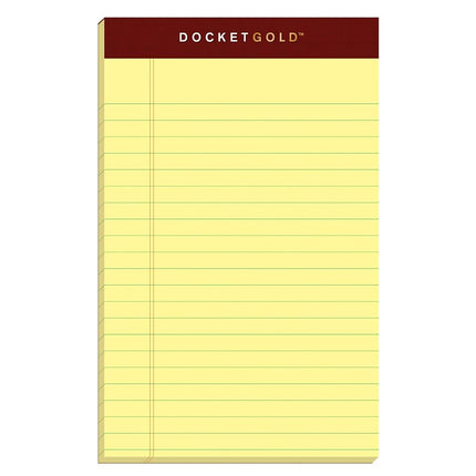 TOPS Docket Gold Writing Tablet, 5 x 8 Inches, Per