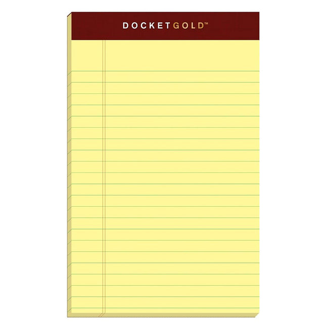 TOPS Docket Gold Writing Tablet, 5 x 8 Inches, Per