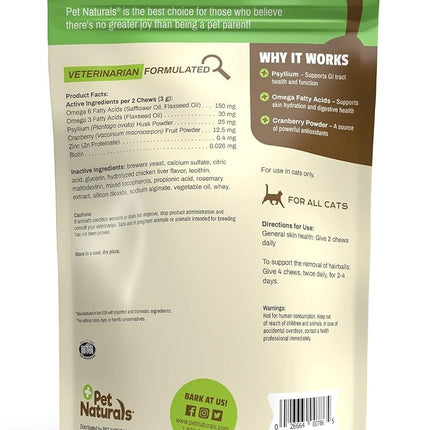 Pet Naturals of Vermont - Hairball, Daily Digestive, Skin and Coat Support for Cats, 160 Bite-Sized Chews