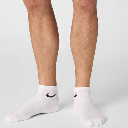 NIKE SX7669-100 Everyday Cushioned Socks Men's WHITE/BLACK Size M