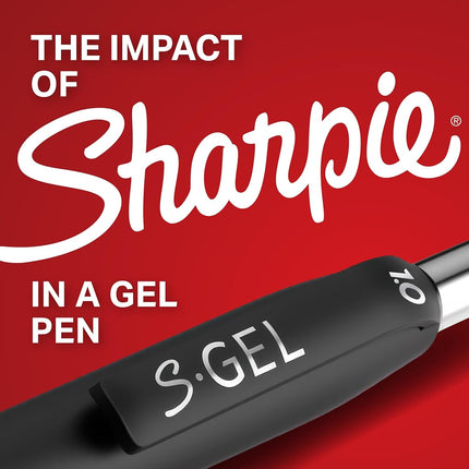 Sharpie S-Gel Pens, Medium Point (0.7mm), Blue Gel Ink Pens for Writing, Note Taking, Office Supplies, Smudge-Free, Smudge-Free, 36 Pack
