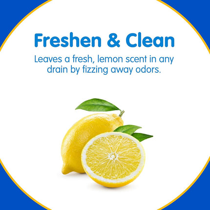 Plink Fizzy Drain Freshner, Prevents Buildup and Maintains a Clear Drain, Removes Drain Odor, Lemon Scent, 6 Tablets